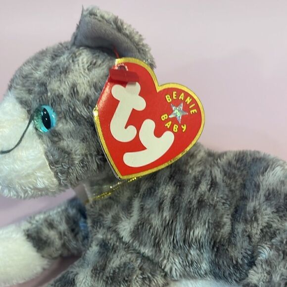 TY Beanie Baby “Purr” the Cat plushie! (8 inch) 2000 Excellent Condition NWT - Picture 6 of 9